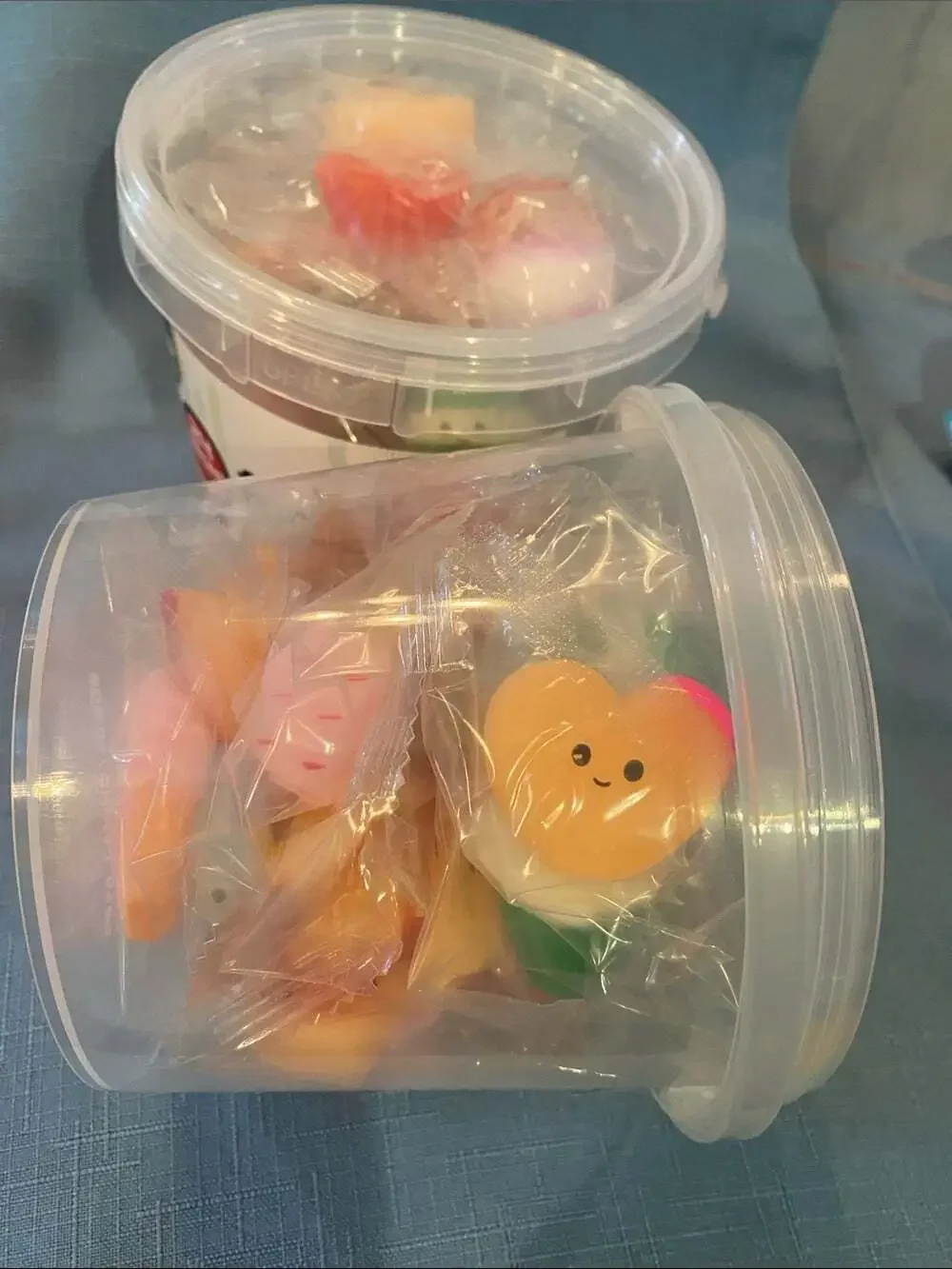 mini food mochi squishies - Assorted Pastel Colors - One 24 pieces bucket